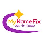 crescent moon star purple violet yellow color logo with tad line as art of magic